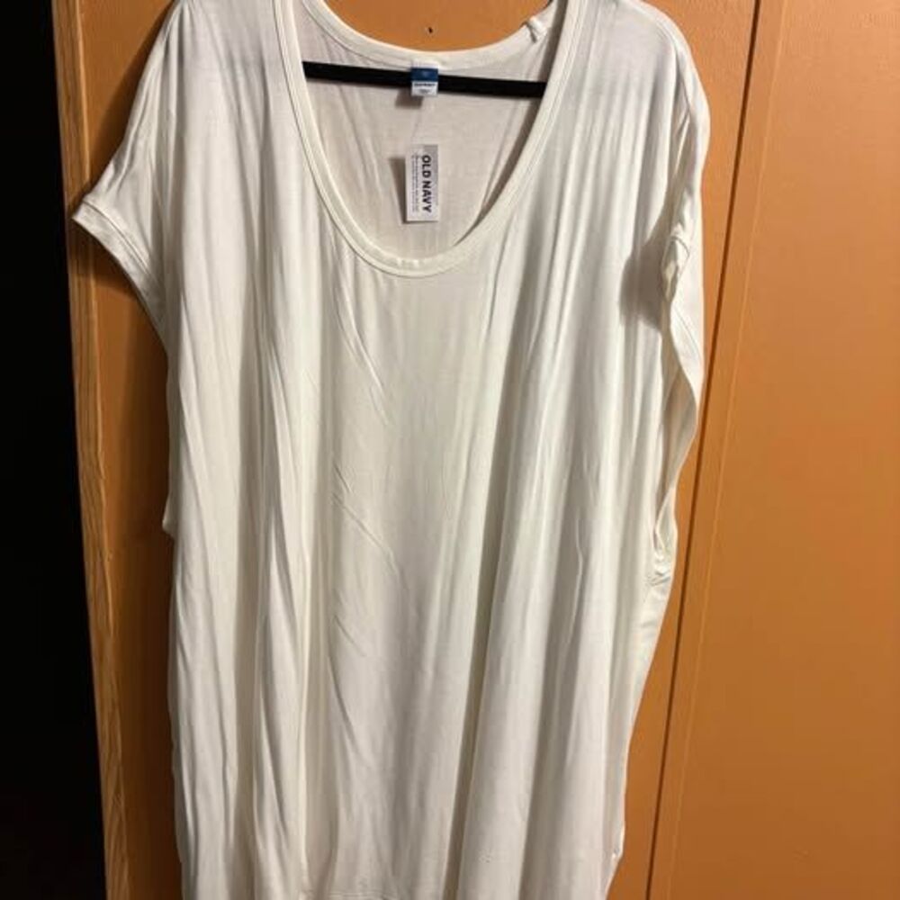 NWT old navy women’s 4x white casual oversized shirt top new